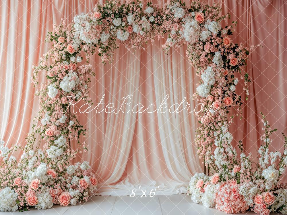 Kate Spring Flower Arch Pink Wedding Backdrop Designed by Emetselch