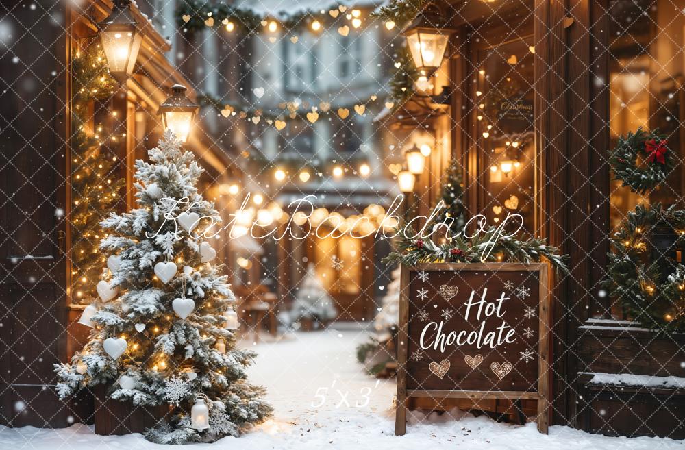 Kate Christmas Hot Chocolate Shop Backdrop Designed by Emetselch - Kate Backdrop AU