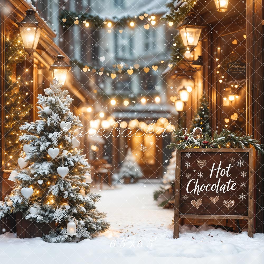 Kate Christmas Hot Chocolate Shop Backdrop Designed by Emetselch - Kate Backdrop AU