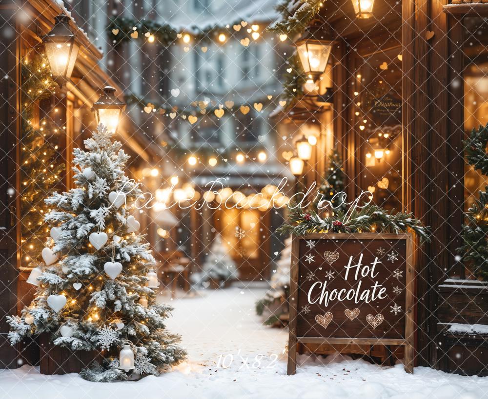 Kate Christmas Hot Chocolate Shop Backdrop Designed by Emetselch - Kate Backdrop AU