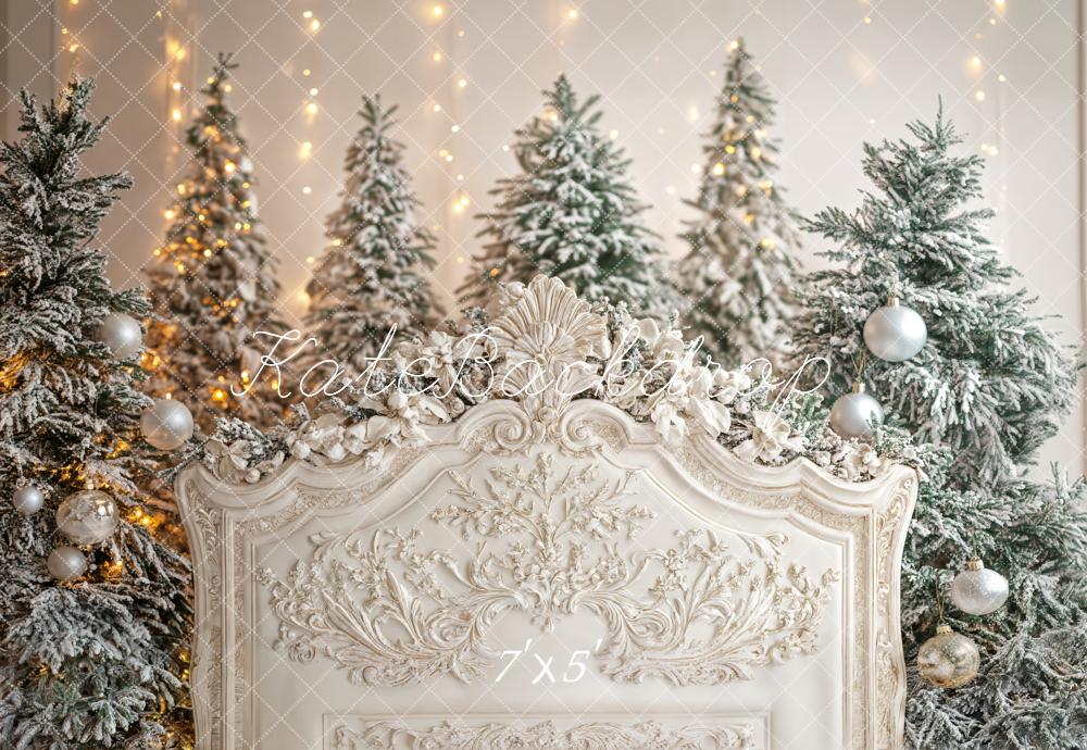 Kate Christmas Trees Headboard Backdrop Designed by Emetselch - Kate Backdrop AU