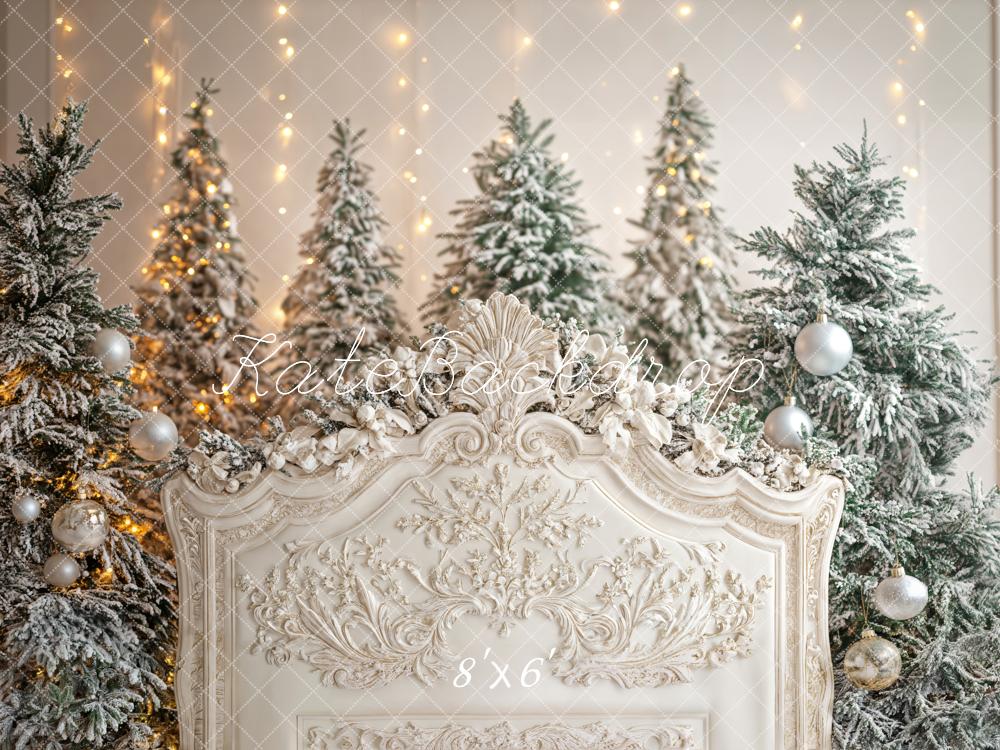 Kate Christmas Trees Headboard Backdrop Designed by Emetselch - Kate Backdrop AU