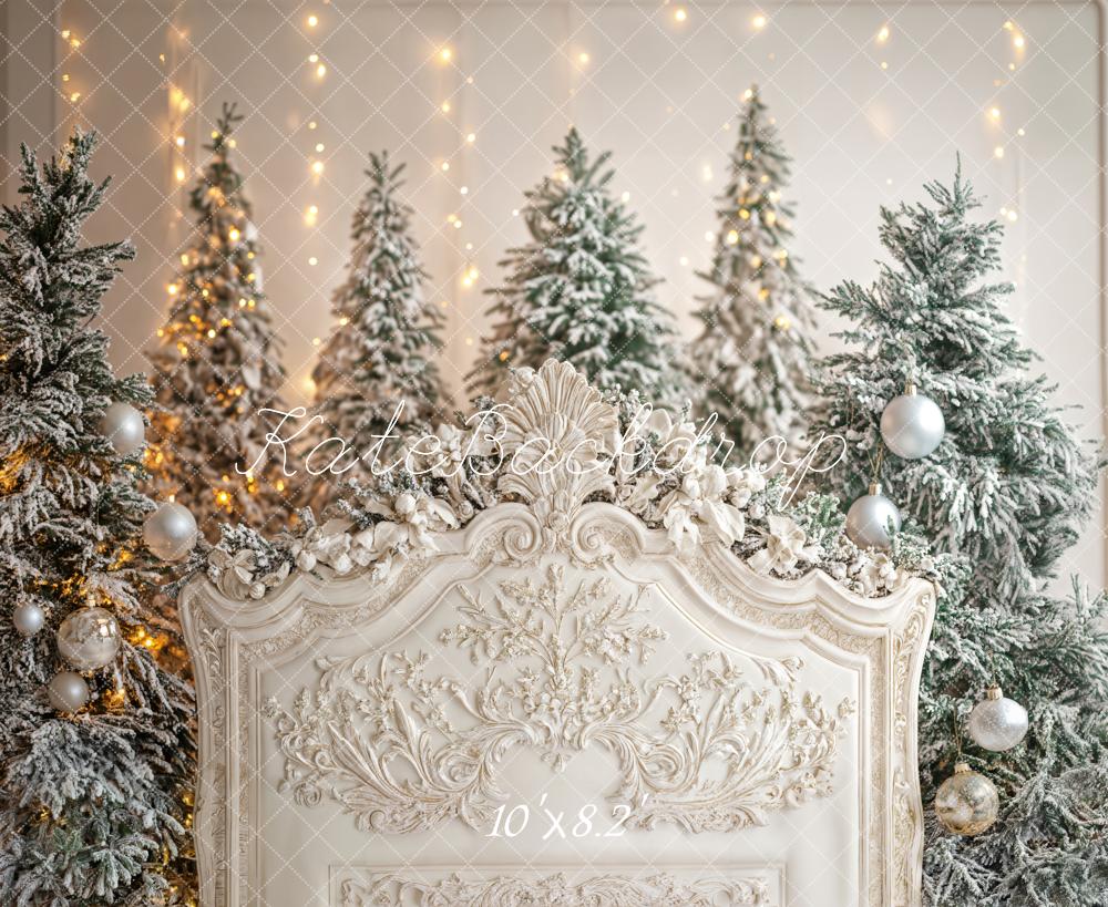 Kate Christmas Trees Headboard Backdrop Designed by Emetselch - Kate Backdrop AU