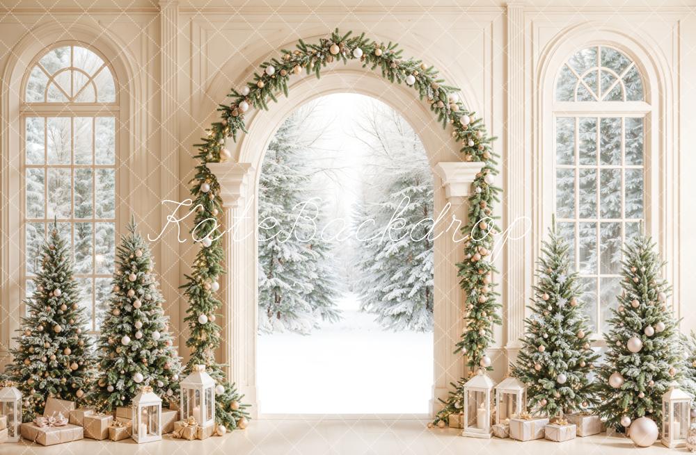 Kate Snow Christmas Backdrop Arch Door Designed by Emetselch - Kate Backdrop AU