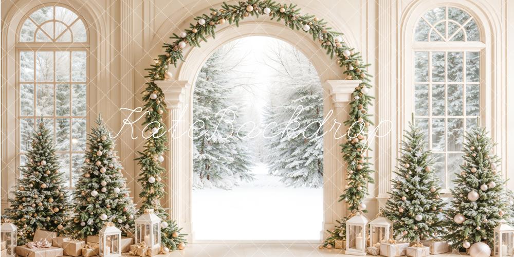 Kate Snow Christmas Backdrop Arch Door Designed by Emetselch - Kate Backdrop AU