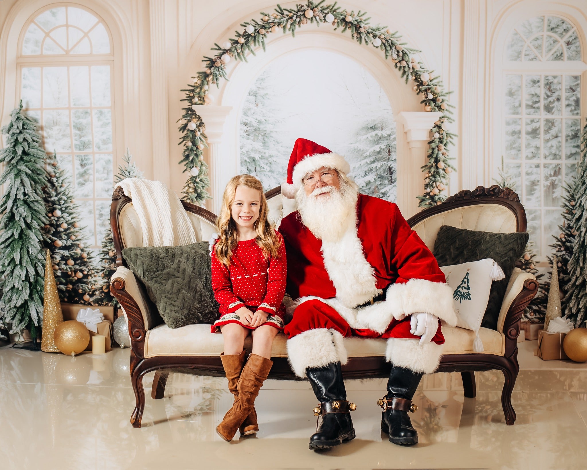 Kate Snow Christmas Backdrop Arch Door Designed by Emetselch - Kate Backdrop AU