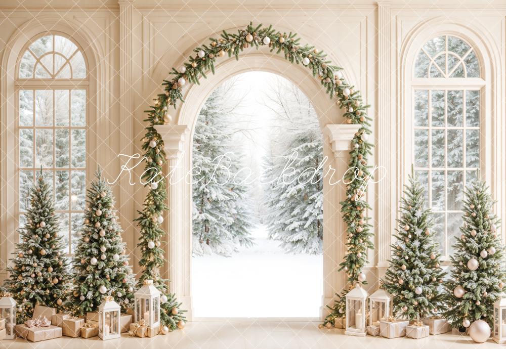 Kate Snow Christmas Backdrop Arch Door Designed by Emetselch - Kate Backdrop AU