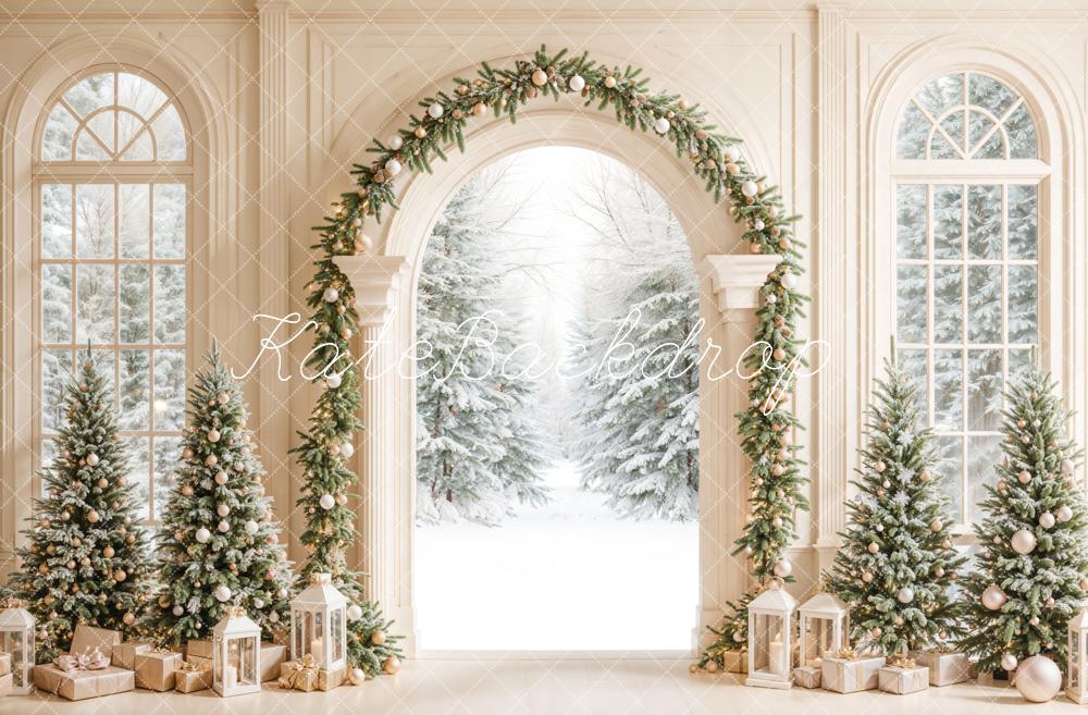 Kate Snow Christmas Backdrop Arch Door Designed by Emetselch - Kate Backdrop AU
