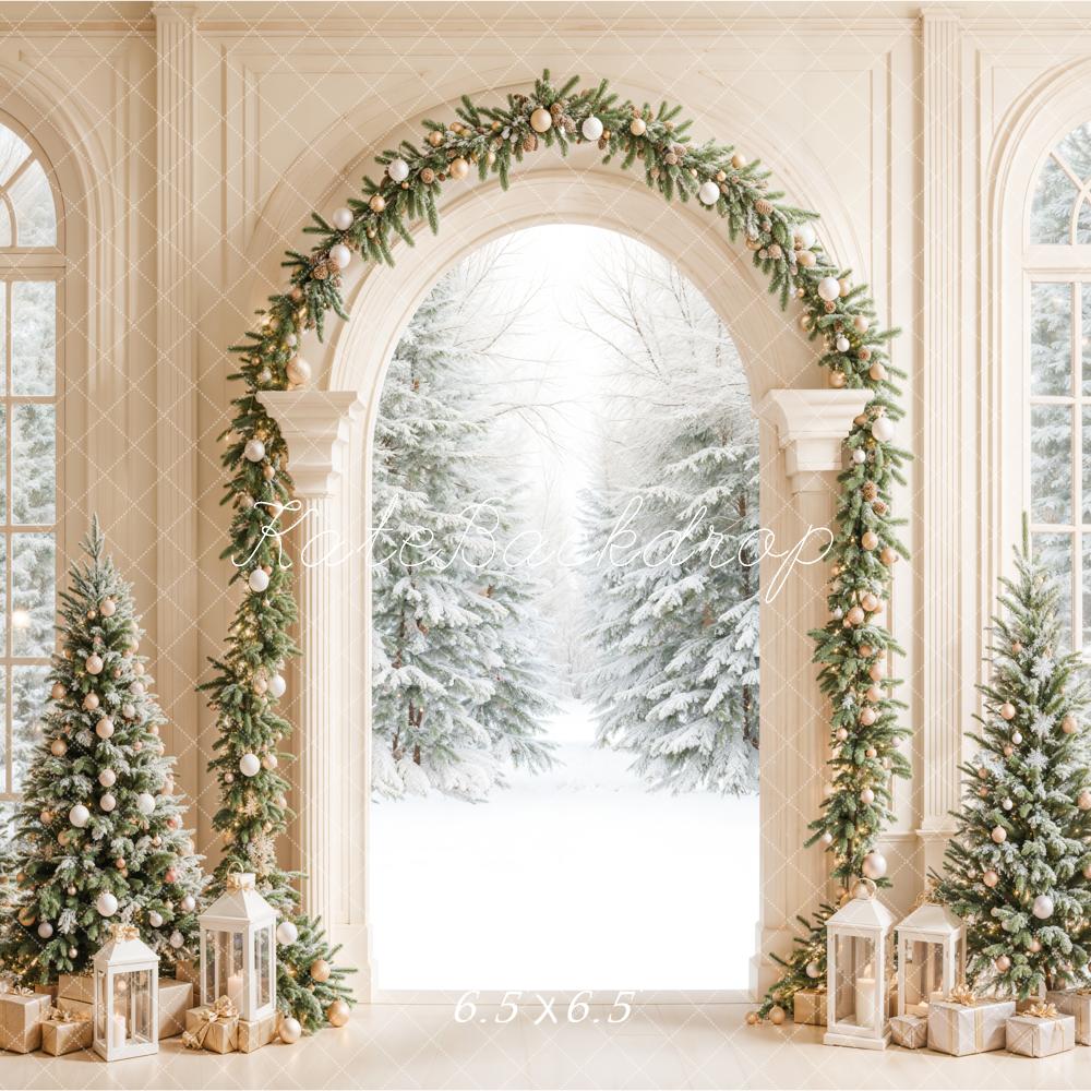 Kate Snow Christmas Backdrop Arch Door Designed by Emetselch - Kate Backdrop AU