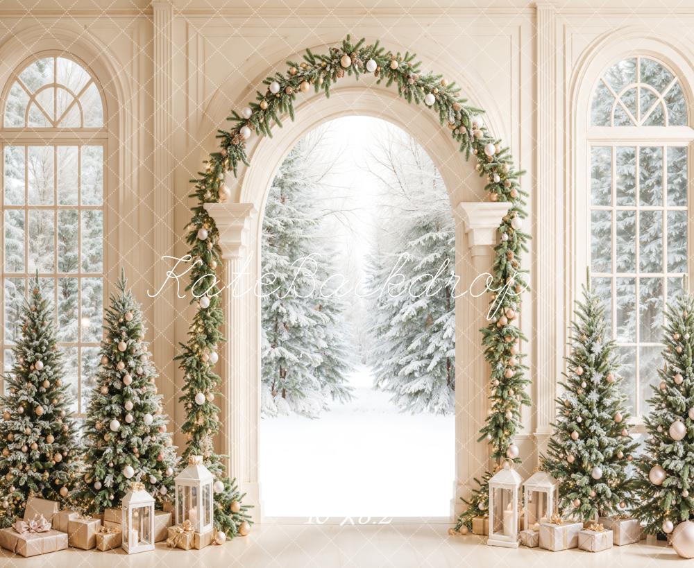 Kate Snow Christmas Backdrop Arch Door Designed by Emetselch - Kate Backdrop AU