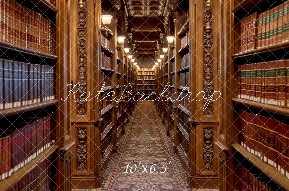 Kate Walnut Narrow Library Backdrop Designed by Mini MakeBelieve - Kate Backdrop AU