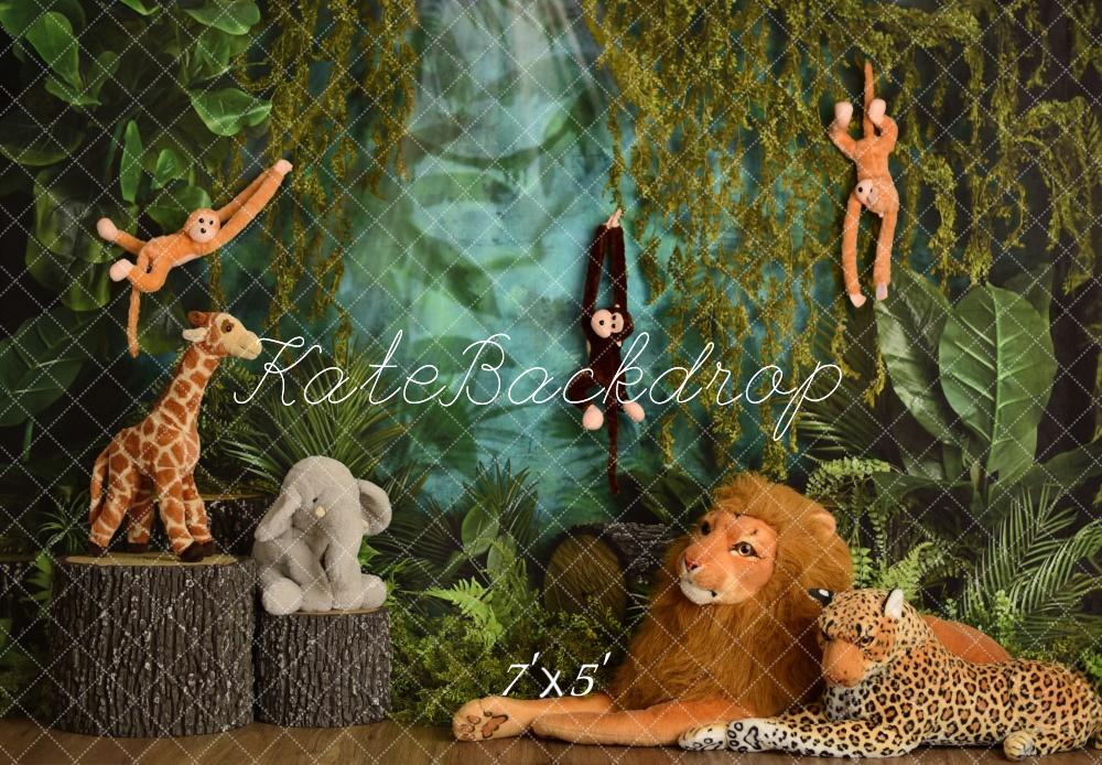 Kate Wild One Jungle Animals Backdrop Designed by Mandy Ringe Photography - Kate Backdrop AU