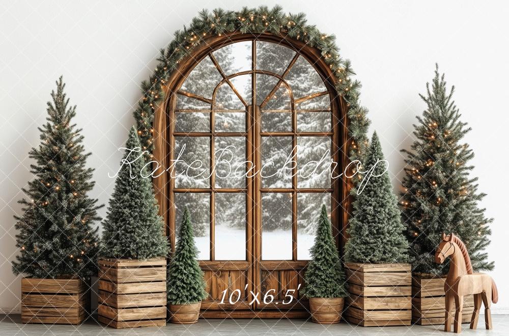 Kate Classic Christmas Window Backdrop Designed by Patty Robert - Kate Backdrop AU
