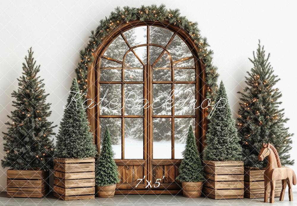 Kate Classic Christmas Window Backdrop Designed by Patty Robert - Kate Backdrop AU