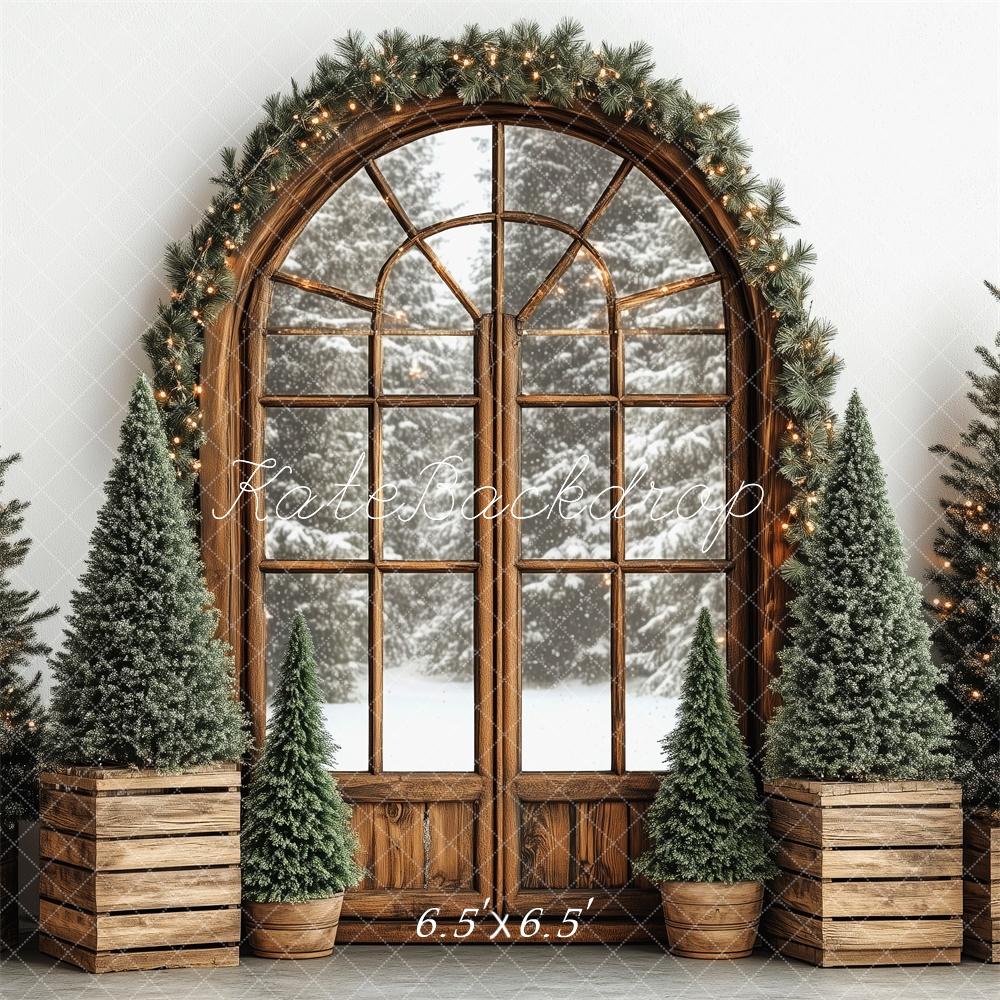 Kate Classic Christmas Window Backdrop Designed by Patty Robert - Kate Backdrop AU