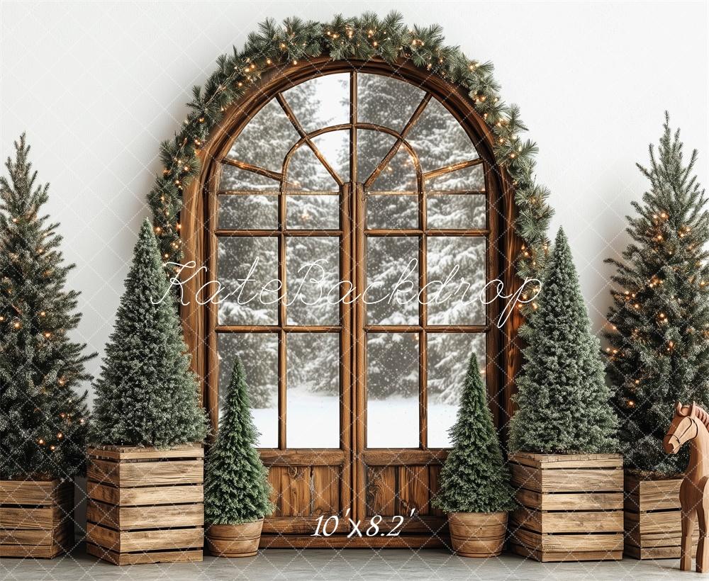 Kate Classic Christmas Window Backdrop Designed by Patty Robert - Kate Backdrop AU