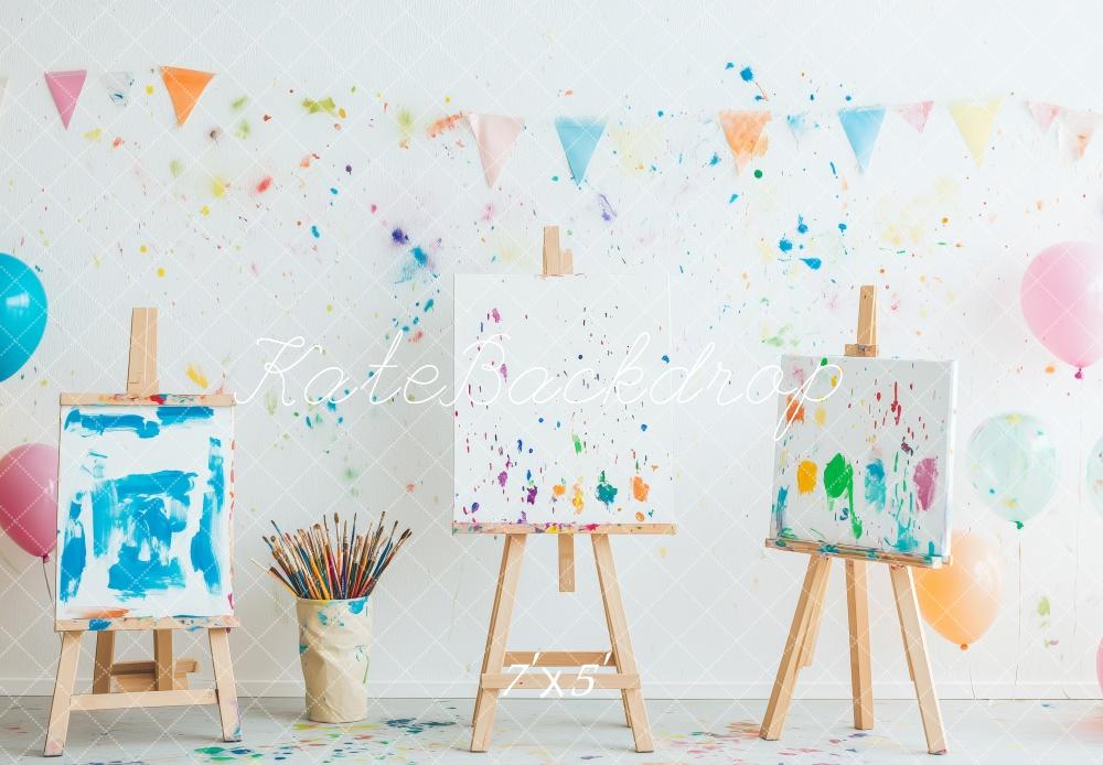 Kate Back to School Backdrop Creative Art Artboard Painting Designed by Patty Roberts - Kate Backdrop AU