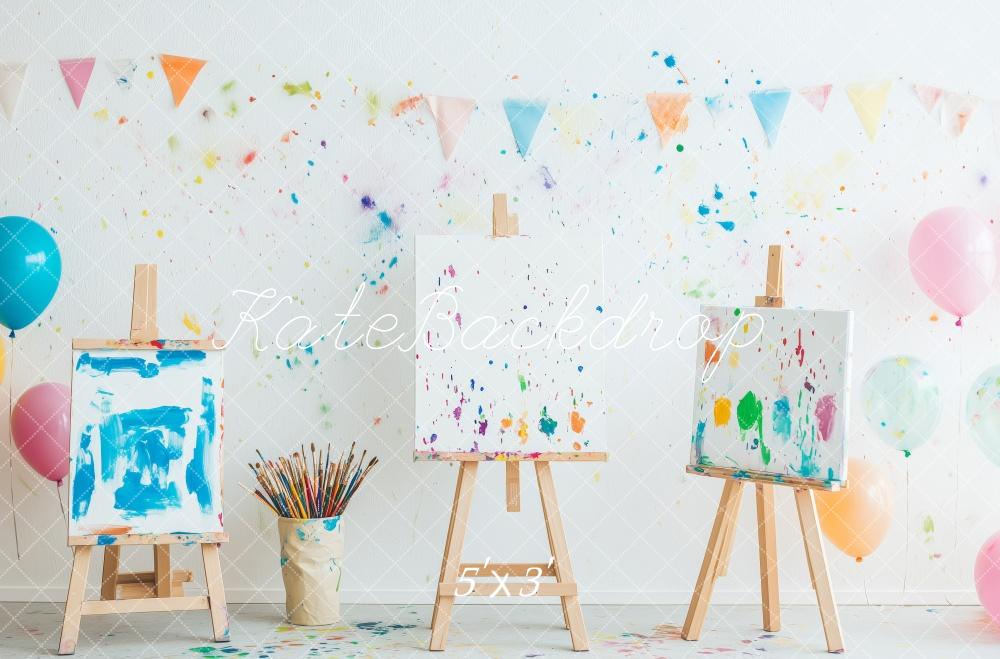 Kate Back to School Backdrop Creative Art Artboard Painting Designed by Patty Roberts - Kate Backdrop AU