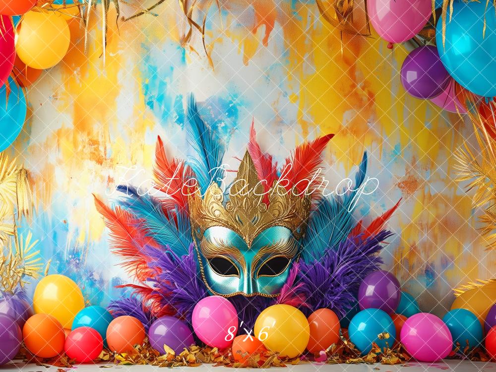 Kate Mardi Gras Carnival Mask Backdrop Designed by Patty Robert - Kate Backdrop AU