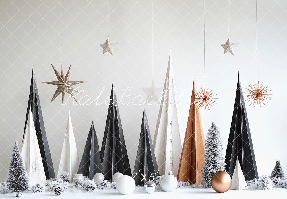 Kate Minimalist Modern Christmas Trees Backdrop Designed by Patty Robert - Kate Backdrop AU
