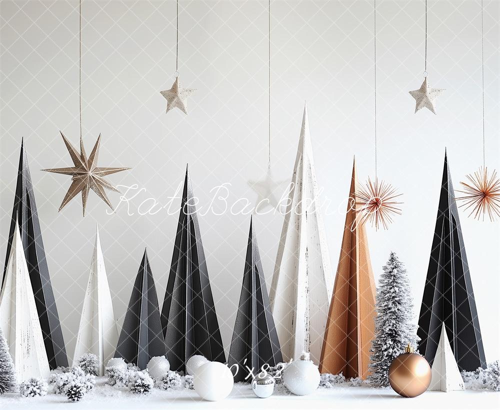 Kate Minimalist Modern Christmas Trees Backdrop Designed by Patty Robert - Kate Backdrop AU