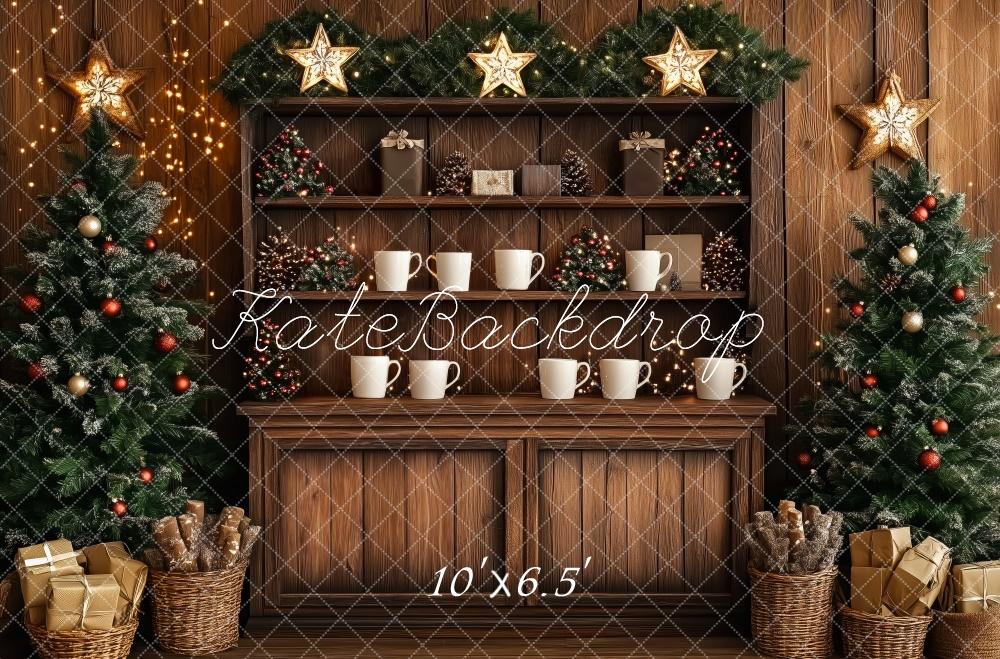 Kate Rustic Christmas Cupboard Backdrop Designed by Patty Roberts - Kate Backdrop AU