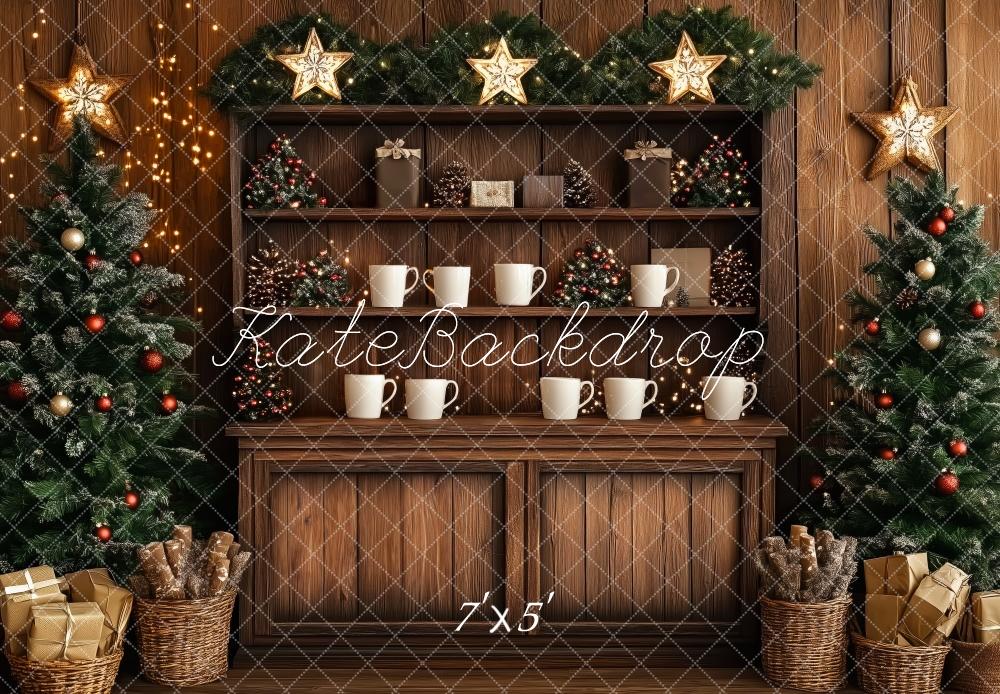 Kate Rustic Christmas Cupboard Backdrop Designed by Patty Roberts - Kate Backdrop AU