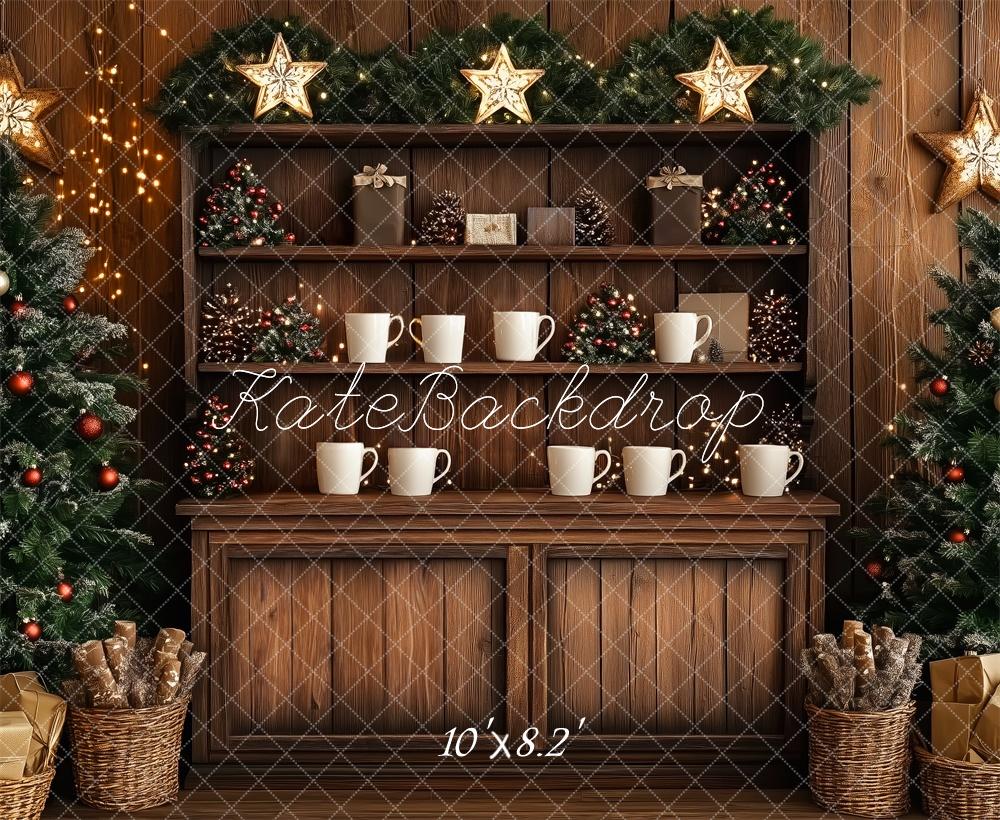 Kate Rustic Christmas Cupboard Backdrop Designed by Patty Roberts - Kate Backdrop AU