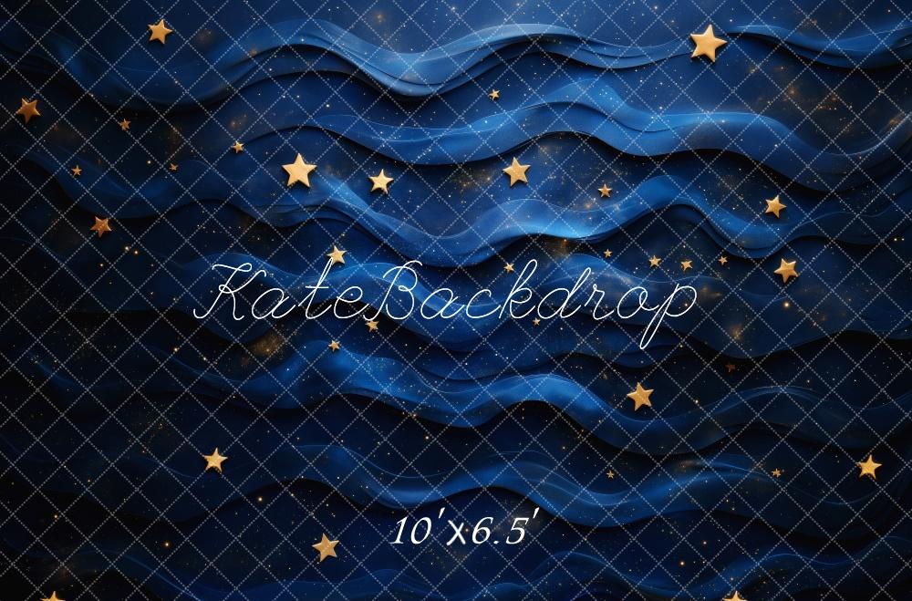 Kate Starry Night Backdrop Dark Blue Ripples Designed by Patty Robert - Kate Backdrop AU