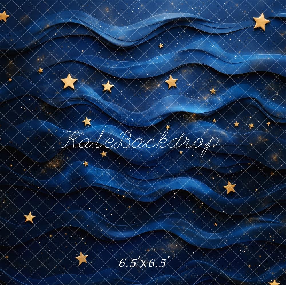 Kate Starry Night Backdrop Dark Blue Ripples Designed by Patty Robert - Kate Backdrop AU