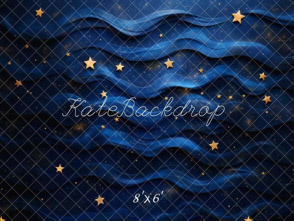 Kate Starry Night Backdrop Dark Blue Ripples Designed by Patty Robert - Kate Backdrop AU