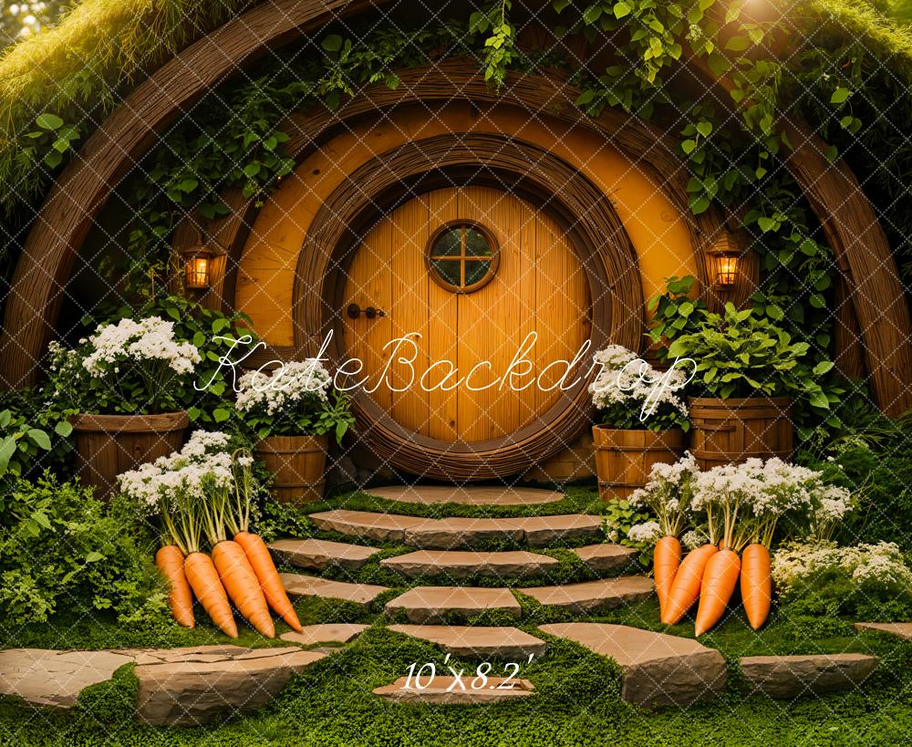 Kate Easter Hobbit House Forest Backdrop Designed by Emetselch - Kate Backdrop AU