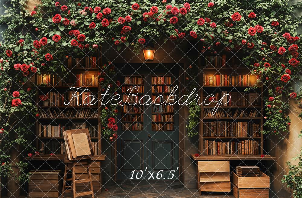 Kate Spring Rose Bookstore Backdrop Designed by Emetselch - Kate Backdrop AU