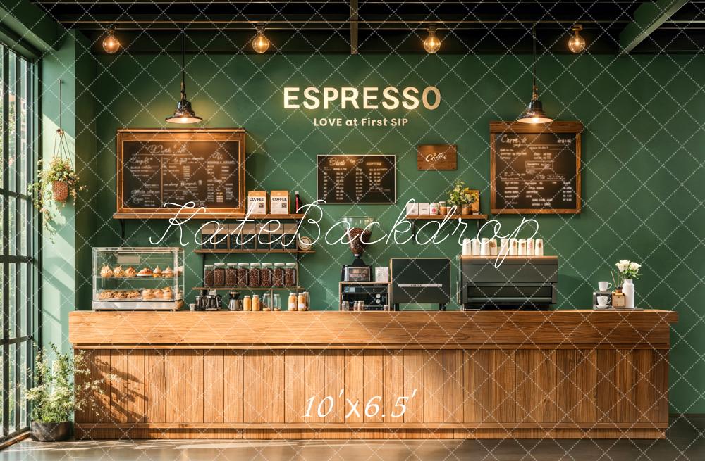 Kate Coffee Shop Espresso Backdrop Designed by Emetselch - Kate Backdrop AU