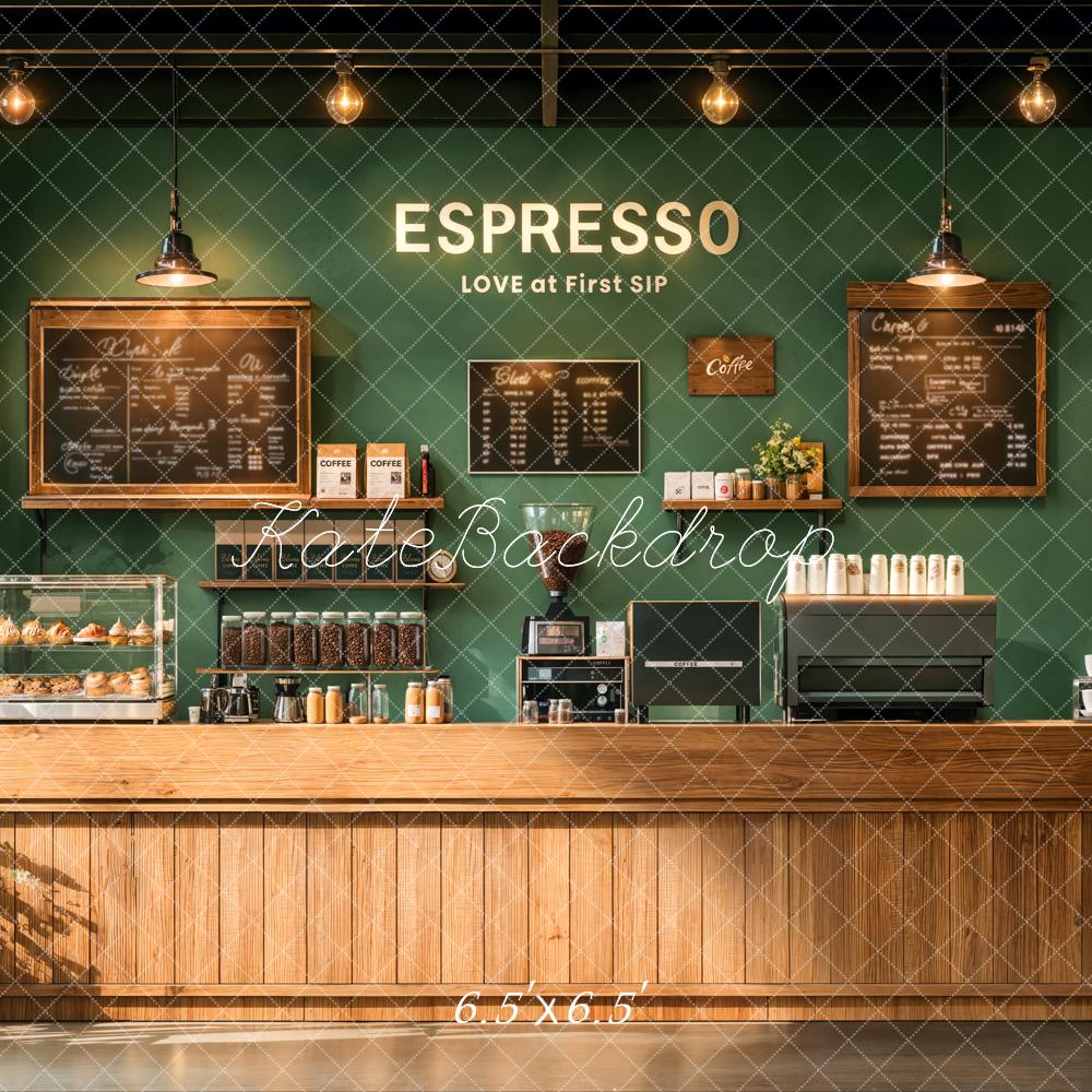 Kate Coffee Shop Espresso Backdrop Designed by Emetselch - Kate Backdrop AU