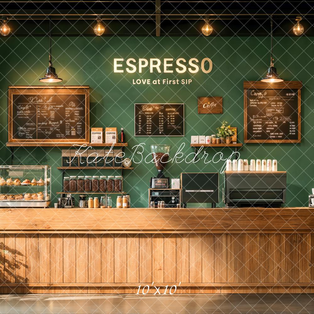Kate Coffee Shop Espresso Backdrop Designed by Emetselch - Kate Backdrop AU