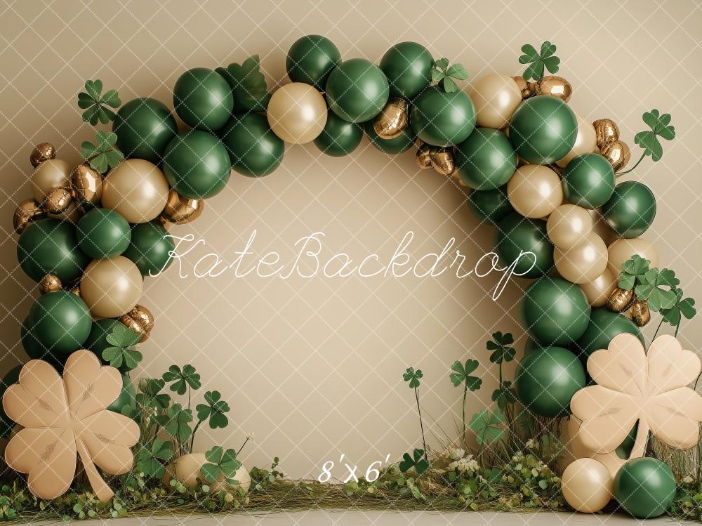 Kate Green St. Patricks Day Balloons Arch Backdrop Designed by Patty Roberts - Kate Backdrop AU
