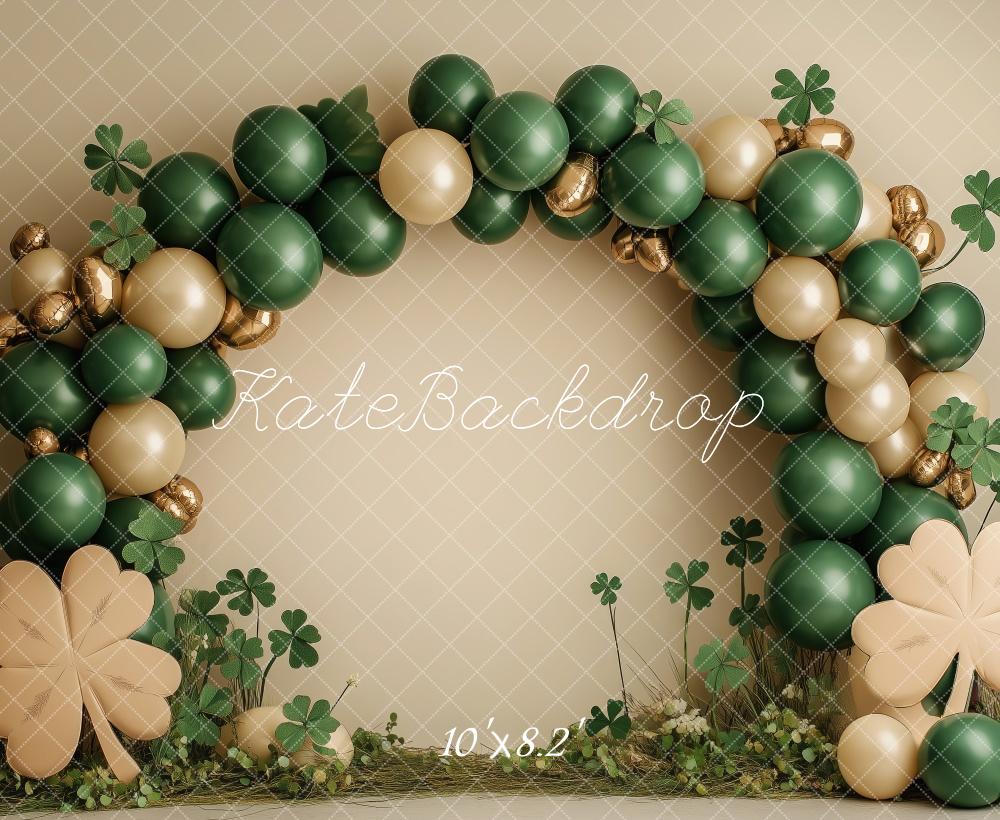 Kate Green St. Patricks Day Balloons Arch Backdrop Designed by Patty Roberts - Kate Backdrop AU