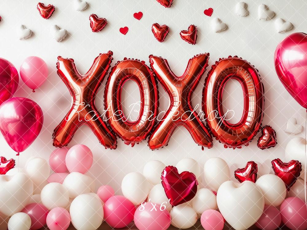 Kate XOXO Valentine’s Day Balloons Backdrop Designed by Patty Roberts - Kate Backdrop AU