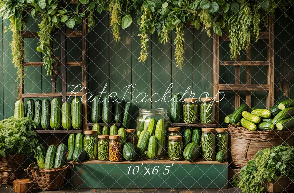 Kate Green Vegetable Wood Backdrop Designed by Emetselch - Kate Backdrop AU