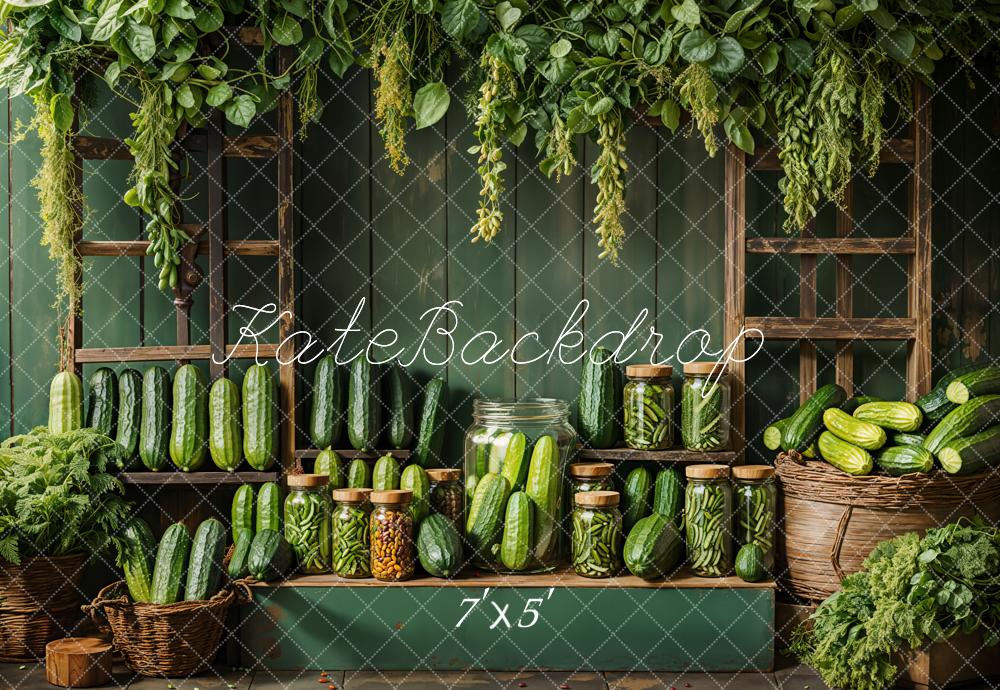 Kate Green Vegetable Wood Backdrop Designed by Emetselch - Kate Backdrop AU