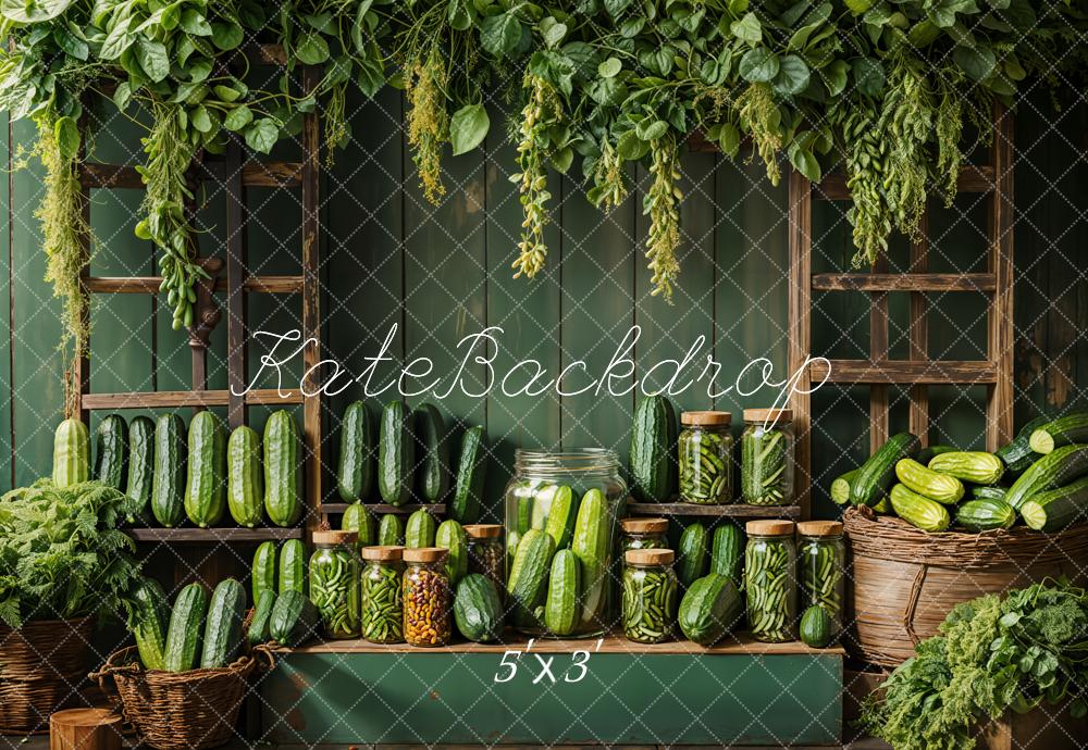 Kate Green Vegetable Wood Backdrop Designed by Emetselch - Kate Backdrop AU