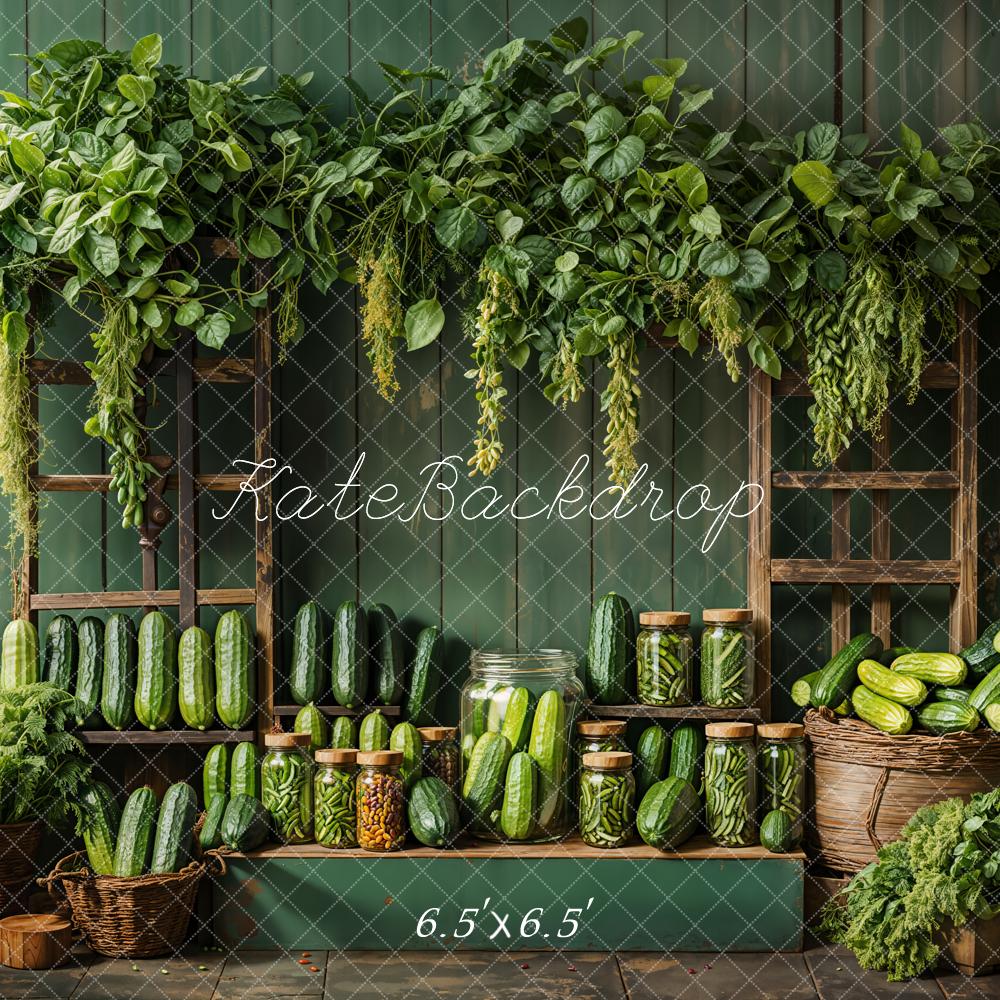 Kate Green Vegetable Wood Backdrop Designed by Emetselch - Kate Backdrop AU