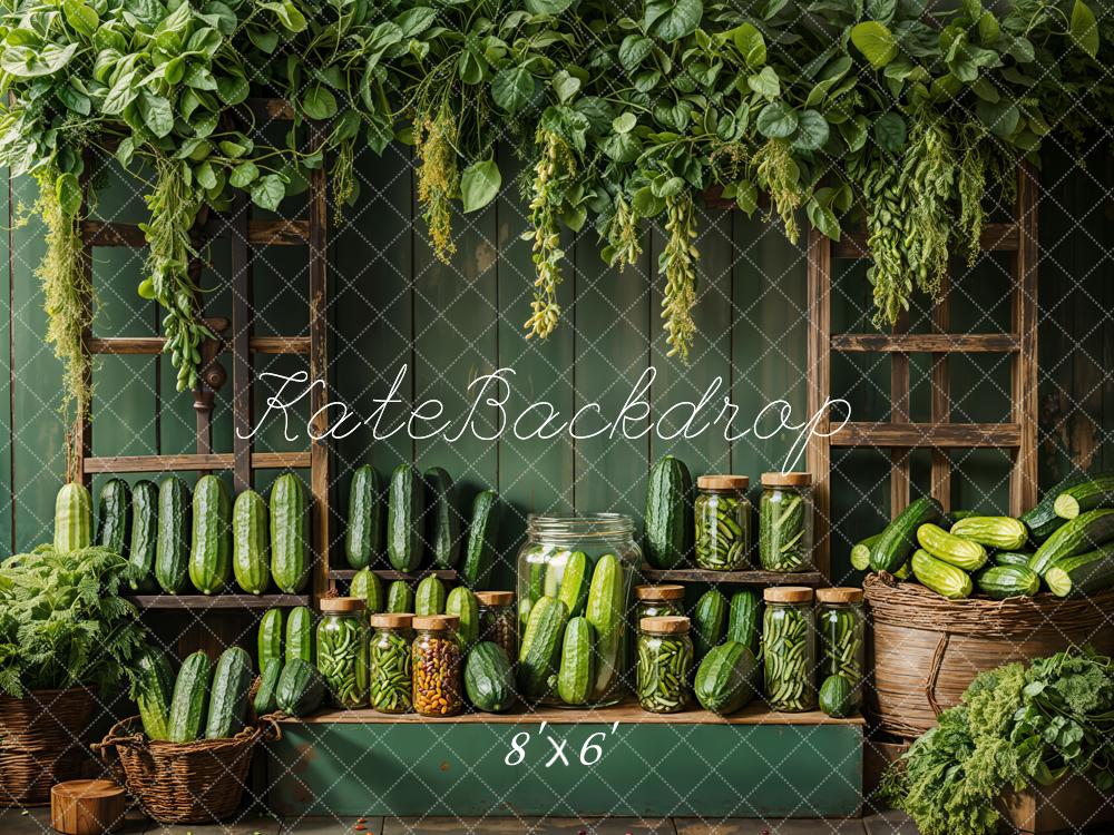 Kate Green Vegetable Wood Backdrop Designed by Emetselch - Kate Backdrop AU