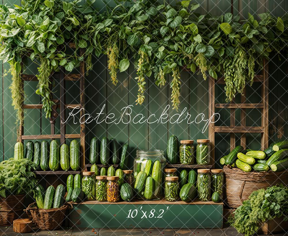 Kate Green Vegetable Wood Backdrop Designed by Emetselch - Kate Backdrop AU