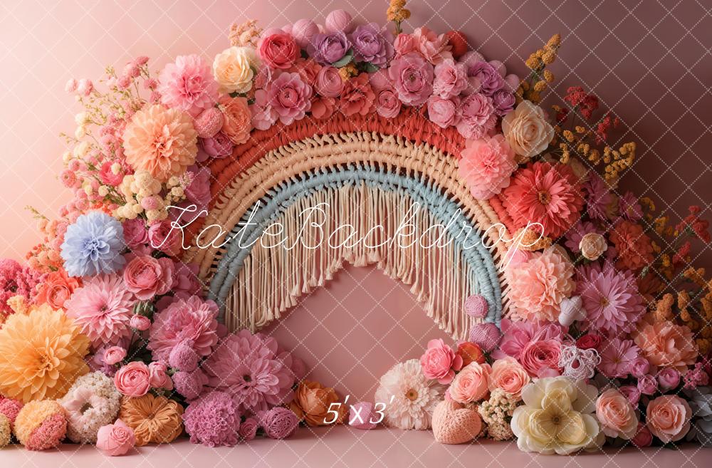 Kate Colorful Spring Boho Flower Backdrop Designed by Emetselch - Kate Backdrop AU