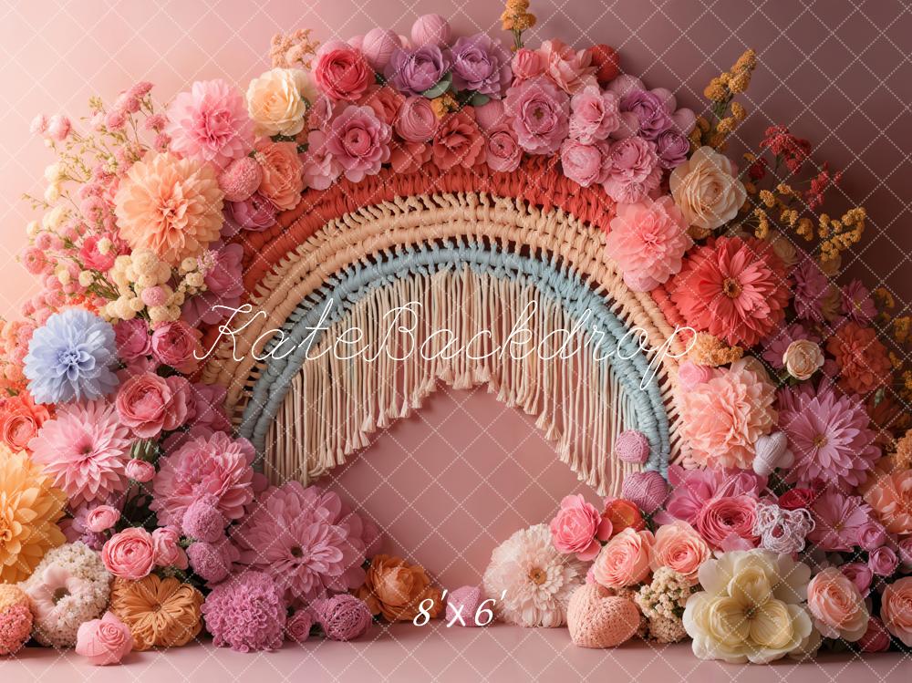 Kate Colorful Spring Boho Flower Backdrop Designed by Emetselch - Kate Backdrop AU