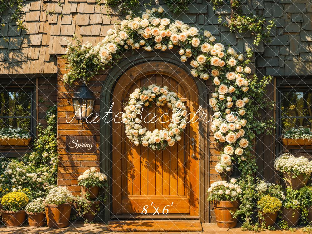 Kate Spring Flowers Cabin Backdrop Designed by Chain Photography - Kate Backdrop AU