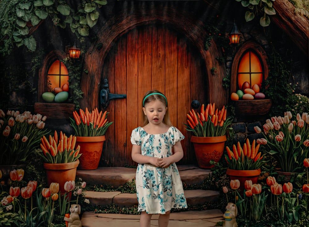 Kate Easter Carrot House Backdrop Designed by Emetselch