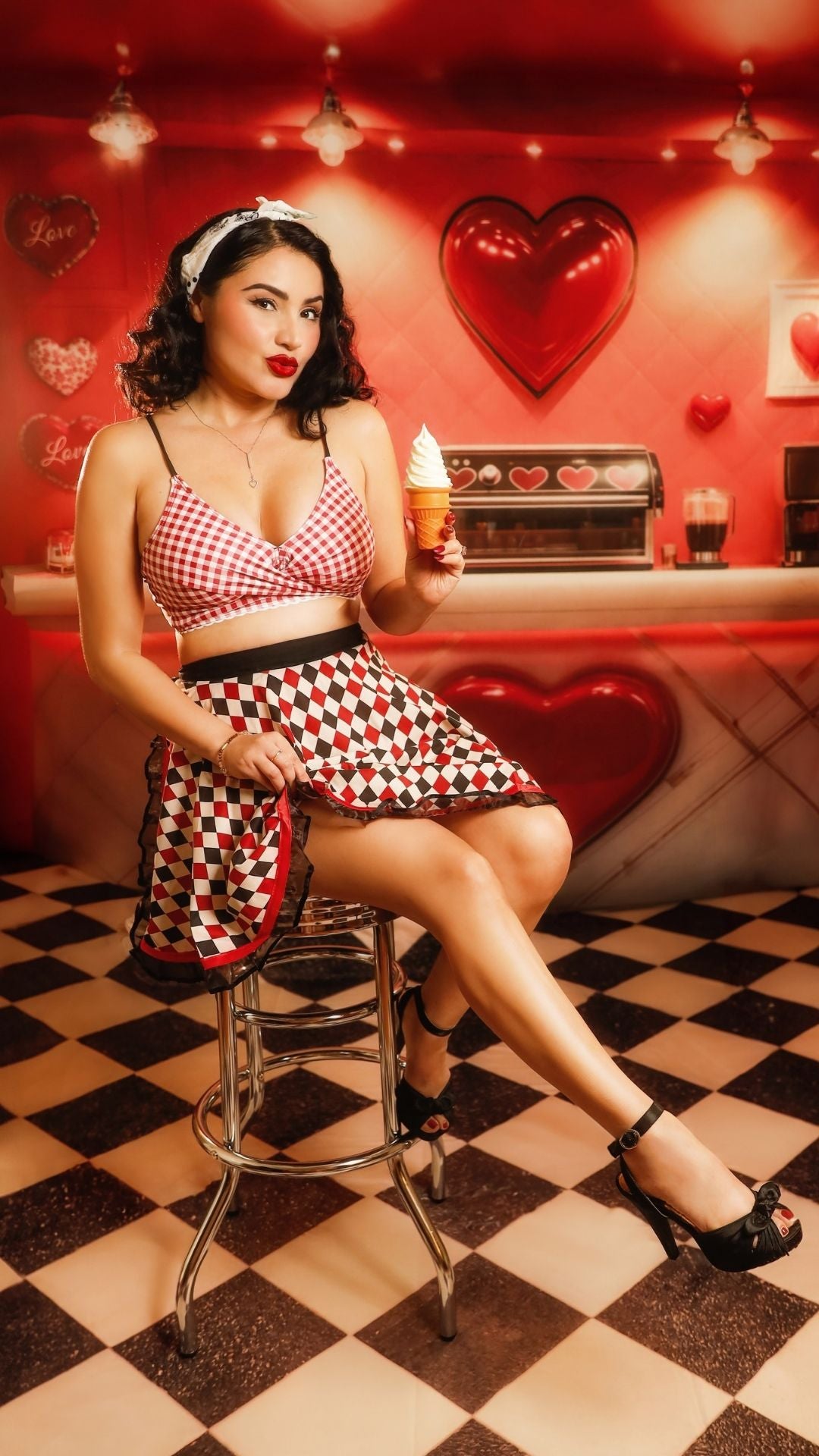 Kate Valentine's Day Drinks Bar Room Set(8ftx8ft&10ftx8ft&8ftx10ft) - Kate Backdrop AU